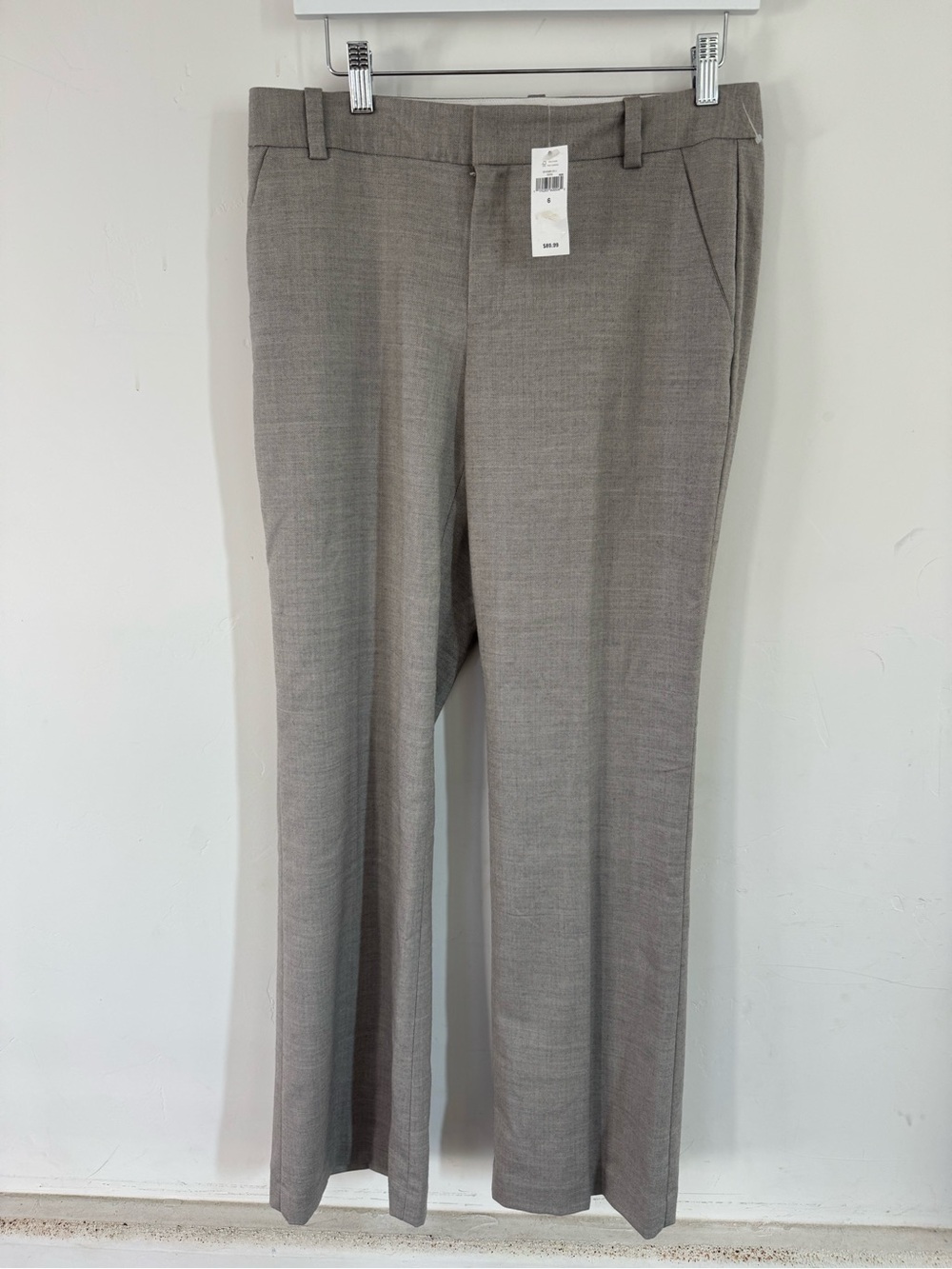 Womens Gray Martin Fit Dress Pants - Classic Straight Fit